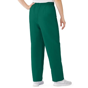 Medline AngelStat Women's Elastic Waist Scrub Pants with Drawstring - AngelStat Women's Elastic Waist Scrub Pants with Drawstring, Size 2XL, Hunter - 854NHGXXL