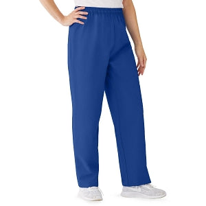 Medline AngelStat Women's Elastic Waist Scrub Pants with Drawstring - AngelStat Women's Elastic Waist Scrub Pants with Drawstring, Size M, Sapphire - 854NHTM