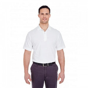Ultraclub Unisex Polo Shirts - 100% Cotton Polo Shirt, Unisex, White, Size 2XL - 8550 WHITE 2XL