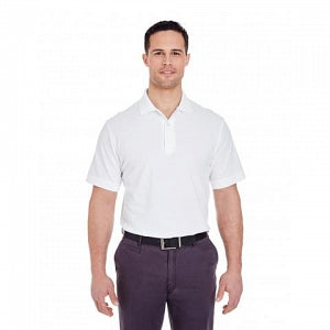 Ultraclub Unisex Polo Shirts - 100% Cotton Polo Shirt, Unisex, White, Size 4XL - 8550 WHITE 4XL