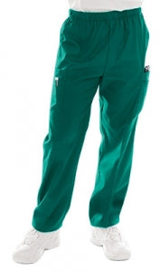 Landau Uniforms Landau Scrub Pants Men's Cargo Pant Zipper Fly - Men's Landau Elastic-Waist Cargo Scrub Pants, Hunter Green, Size 5XL - 8555GHP5XL