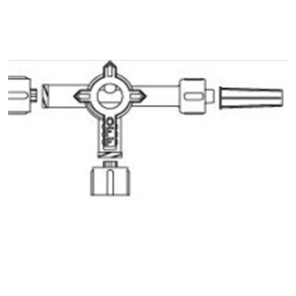 Smiths Medical ASD Stopcock 4-Way Hi-Flo Proximal/Distal Luer Lock 50/Ca