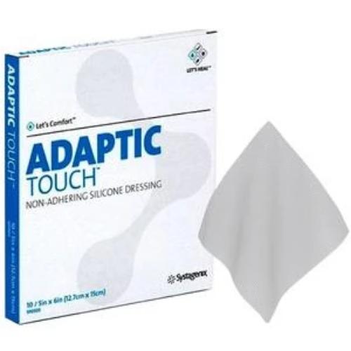 Systagenix Adaptic Touch Non-Adhering Silicone Dressing Cellulose Acetate Coated with Silicone, 5