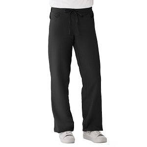 Medline PerforMAX Women's Modern Fit Boot Cut Scrub Pants with 2 Pockets - PerforMAX Women's Modern Fit Boot Cut Scrub Pants with 2 Pockets, Size L Regular Inseam, Black - 865DKWL
