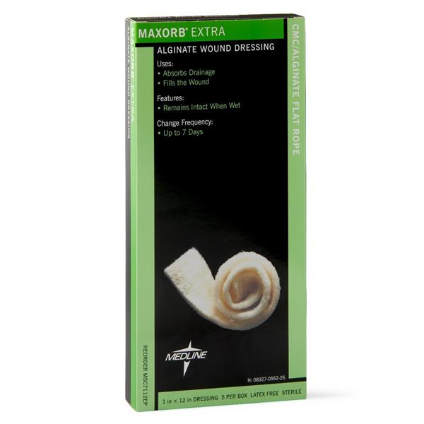 Medline Industries  Dressing Maxorb Extra Alginate 1x12" 20/Ca