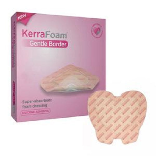 Crawford KerraFoam Gentle Border Foam Dressing Large Sacrum, 9" x 10"