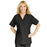 Medline ComfortEase Women's V-Neck Tunic Scrub Top with 2 Pockets - ComfortEase Women's V-Neck Short-Sleeve 2-Pocket Tunic Scrub Top, Size 4XL, Black - 8800DKW4XL