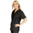 Medline ComfortEase Women's V-Neck Tunic Scrub Top with 2 Pockets - ComfortEase Women's V-Neck Short-Sleeve 2-Pocket Tunic Scrub Top, Size XXS, Black - 8800DKWXXS