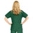 Medline ComfortEase Women's V-Neck Tunic Scrub Top with 2 Pockets - ComfortEase Women's V-Neck Short-Sleeve 2-Pocket Tunic Scrub Top, Size 6XL, Evergreen - 8800JEG6XL