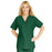 Medline ComfortEase Women's V-Neck Tunic Scrub Top with 2 Pockets - ComfortEase Women's V-Neck Short-Sleeve 2-Pocket Tunic Scrub Top, Size 7XL, Evergreen - 8800JEG7XL