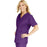 Medline ComfortEase Women's V-Neck Tunic Scrub Top with 2 Pockets - ComfortEase Women's V-Neck Short-Sleeve 2-Pocket Tunic Scrub Top, Size 7XL, Rich Purple - 8800JPP7XL