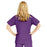 Medline ComfortEase Women's V-Neck Tunic Scrub Top with 2 Pockets - ComfortEase Women's V-Neck Short-Sleeve 2-Pocket Tunic Scrub Top, Size XS, Rich Purple - 8800JPPXS