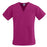 Medline ComfortEase Women's V-Neck Tunic Scrub Top with 2 Pockets - ComfortEase Women's V-Neck Short-Sleeve 2-Pocket Tunic Scrub Top, Size 3XL, Ruby with Pink Ribbon - 8800JRBXXXLPR