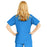 Medline ComfortEase Women's V-Neck Tunic Scrub Top with 2 Pockets - ComfortEase Women's V-Neck Short-Sleeve 2-Pocket Tunic Scrub Top, Size XS, Royal Blue - 8800JRLXS
