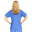 Medline ComfortEase Women's V-Neck Tunic Scrub Top with 2 Pockets - ComfortEase Women's V-Neck Short-Sleeve 2-Pocket Tunic Scrub Top, Size XL, Ceil Blue - 8800JTHXL