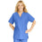 Medline ComfortEase Women's V-Neck Tunic Scrub Top with 2 Pockets - ComfortEase Women's V-Neck Short-Sleeve 2-Pocket Tunic Scrub Top, Size XS, Ceil Blue - 8800JTHXS