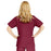 Medline ComfortEase Women's V-Neck Tunic Scrub Top with 2 Pockets - ComfortEase Women's V-Neck Short-Sleeve 2-Pocket Tunic Scrub Top, Size 5XL, Wine - 8800JWN5XL