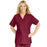 Medline ComfortEase Women's V-Neck Tunic Scrub Top with 2 Pockets - ComfortEase Women's V-Neck Short-Sleeve 2-Pocket Tunic Scrub Top, Size 5XL, Wine - 8800JWN5XL