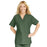 Medline ComfortEase Women's V-Neck Tunic Scrub Top with 2 Pockets - ComfortEase Women's V-Neck Short-Sleeve 2-Pocket Tunic Scrub Top, Size XS, Olive - 8800OLVXS