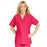 Medline ComfortEase Women's V-Neck Tunic Scrub Top with 2 Pockets - ComfortEase Women's V-Neck Short-Sleeve 2-Pocket Tunic Scrub Top, Size XS, Red - 8800REDXS