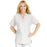Medline ComfortEase Women's V-Neck Tunic Scrub Top with 2 Pockets - ComfortEase Women's V-Neck Short-Sleeve 2-Pocket Tunic Scrub Top, Size XS, White - 8800XTQXS