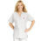 Medline ComfortEase Women's V-Neck Tunic Scrub Top with 2 Pockets - ComfortEase Women's V-Neck Short-Sleeve 2-Pocket Tunic Scrub Top, Size 3XL, White with Pink Ribbon - 8800XTQXXXLPR