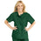 Medline ComfortEase Women's Snap-Front Tunic Scrub Top with 2 Pockets - ComfortEase Women's Snap-Front 2-Pocket Tunic Scrub Top, Size 2XL, Evergreen - 8815JEGXXL
