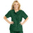 Medline ComfortEase Women's Snap-Front Tunic Scrub Top with 2 Pockets - ComfortEase Women's Snap-Front 2-Pocket Tunic Scrub Top, Size 3XL Evergreen - 8815JEGXXXL