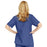 Medline ComfortEase Women's Snap-Front Tunic Scrub Top with 2 Pockets - ComfortEase Women's Snap-Front 2-Pocket Tunic Scrub Top, Size XL, Mariner Blue - 8815JMBXL