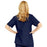 Medline ComfortEase Women's Snap-Front Tunic Scrub Top with 2 Pockets - ComfortEase Women's Snap-Front 2-Pocket Tunic Scrub Top, Size 2XL, Midnight Blue - 8815JNTXXL