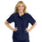 Medline ComfortEase Women's Snap-Front Tunic Scrub Top with 2 Pockets - ComfortEase Women's Snap-Front 2-Pocket Tunic Scrub Top, Size 2XL, Midnight Blue - 8815JNTXXL