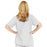 Medline ComfortEase Women's Snap-Front Tunic Scrub Top with 2 Pockets - ComfortEase Women's Snap-Front 2-Pocket Tunic Scrub Top, Size M, White - 8815XTQM