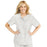 Medline ComfortEase Women's Snap-Front Tunic Scrub Top with 2 Pockets - ComfortEase Women's Snap-Front 2-Pocket Tunic Scrub Top, Size S, White - 8815XTQS