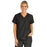 Medline PerforMAX Women's Mock Wrap Tunic Scrub Top with 2 Pockets - PerforMAX Women's Mock Wrap 2-Pocket Tunic Scrub Top, Size XL, Black - 881DKWXL