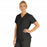 Medline PerforMAX Women's Mock Wrap Tunic Scrub Top with 2 Pockets - PerforMAX Women's Mock Wrap 2-Pocket Tunic Scrub Top, Size XS, Black - 881DKWXS