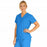Medline PerforMAX Women's Mock Wrap Tunic Scrub Top with 2 Pockets - PerforMAX Women's Mock Wrap 2-Pocket Tunic Scrub Top, Size XL, Royal Blue - 881NNTXL