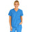 Medline PerforMAX Women's Mock Wrap Tunic Scrub Top with 2 Pockets - PerforMAX Women's Mock Wrap 2-Pocket Tunic Scrub Top, Size XL, Royal Blue - 881NNTXL