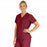 Medline PerforMAX Women's Mock Wrap Tunic Scrub Top with 2 Pockets - PerforMAX Women's Mock Wrap 2-Pocket Tunic Scrub Top, Size S, Wine - 881NNTS