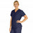 Medline PerforMAX Women's Mock Wrap Tunic Scrub Top with 2 Pockets - PerforMAX Women's Mock Wrap 2-Pocket Tunic Scrub Top, Size XXS, Navy - 881NNTXXS
