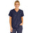 Medline PerforMAX Women's Mock Wrap Tunic Scrub Top with 2 Pockets - PerforMAX Women's Mock Wrap 2-Pocket Tunic Scrub Top, Size XXS, Navy - 881NNTXXS