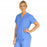 Medline PerforMAX Women's Mock Wrap Tunic Scrub Top with 2 Pockets - PerforMAX Women's Mock Wrap 2-Pocket Tunic Scrub Top, Size L, Ceil Blue - 881NNTL
