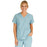 Medline PerforMAX Women's Mock Wrap Tunic Scrub Top with 2 Pockets - PerforMAX Women's Mock Wrap 2-Pocket Tunic Scrub Top, Size S, Misty - 881NNTS