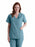 Medline PerforMAX Women's Mock Wrap Tunic Scrub Top with 2 Pockets - PerforMAX Women's Mock Wrap 2-Pocket Tunic Scrub Top, Size XS, Misty - 881NNTXS