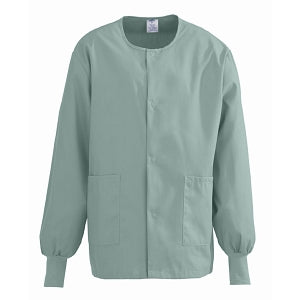 Medline ComfortEase Unisex Crew-Neck Warm Jackets - ComfortEase Unisex Crew-Neck Warm Scrub Jacket with Knit Cuff, Seaspray, Size 3XL - 8832JSSXXXL