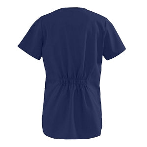 Medline ComfortEase Ladies Shirttail Scrub Tops - Snap-Front Shirttail Scrub Top, Midnight, Size 5XL - 8834JNT5XL