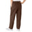 Medline ComfortEase Women's Elastic Waist Scrub Pants with 2 Pockets - ComfortEase Women's Elastic Waist 2-Pocket Scrub Pants, Size S Regular Inseam, Brown - 8850JBRS