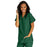 Medline ComfortEase Women's Crossover Tunic Scrub Top with Two Pockets - ComfortEase Women's Short-Sleeve Crossover Tunic Scrub Top with 2 Pockets, Size XS, Evergreen - 8851JEGXS