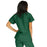 Medline ComfortEase Women's Crossover Tunic Scrub Top with Two Pockets - ComfortEase Women's Short-Sleeve Crossover Tunic Scrub Top with 2 Pockets, Size XS, Evergreen - 8851JEGXS