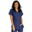 Medline ComfortEase Women's Crossover Tunic Scrub Top with Two Pockets - ComfortEase Women's Short-Sleeve Crossover Tunic Scrub Top with 2 Pockets, Size L, Rich Purple - 8851JPPL