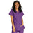 Medline ComfortEase Women's Crossover Tunic Scrub Top with Two Pockets - ComfortEase Women's Short-Sleeve Crossover Tunic Scrub Top with 2 Pockets, Size M, Rich Purple - 8851JPPM